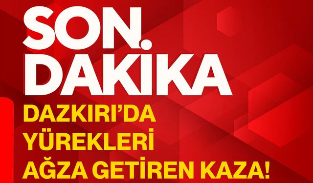 Dazkırı’da yürekleri ağza getiren kaza!