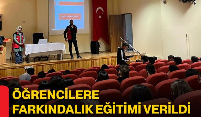 Öğrencilere Farkındalık Eğitimi Verildi