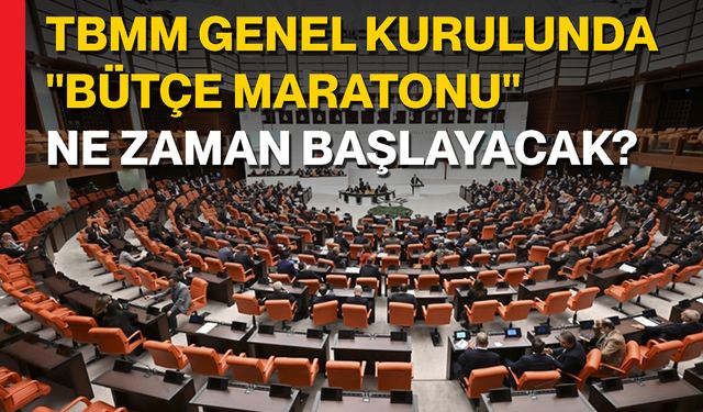 TBMM Genel Kurulunda "Bütçe Maratonu" Ne Zaman Başlayacak?