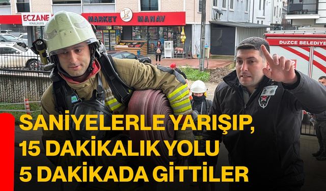 Saniyelerle yarışıp, 15 dakikalık yolu 5 dakikada gittiler