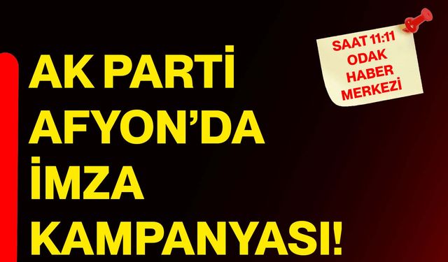 AK Parti Afyon’da imza kampanyası!