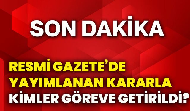 Resmi Gazete’de yayımlanan kararla kimler göreve getirildi?