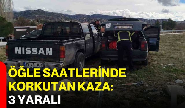 Öğle Saatlerinde Korkutan Kaza: 3 Yaralı