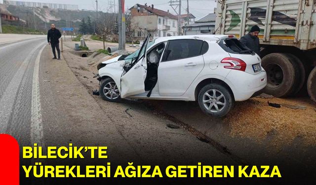 Bilecik’te Yürekleri Ağıza Getiren Kaza