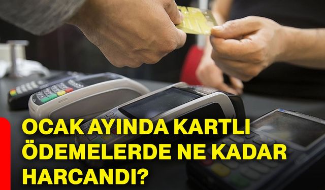 Ocak ayında kartlı ödemelerde ne kadar harcandı?