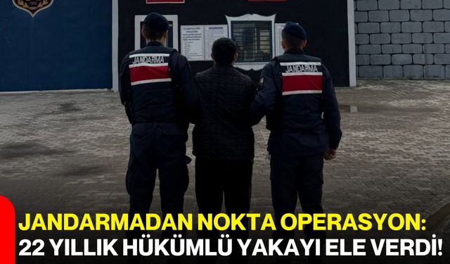 Jandarmadan Nokta Operasyon: 22 Yıllık Hükümlü Yakayı Ele Verdi!