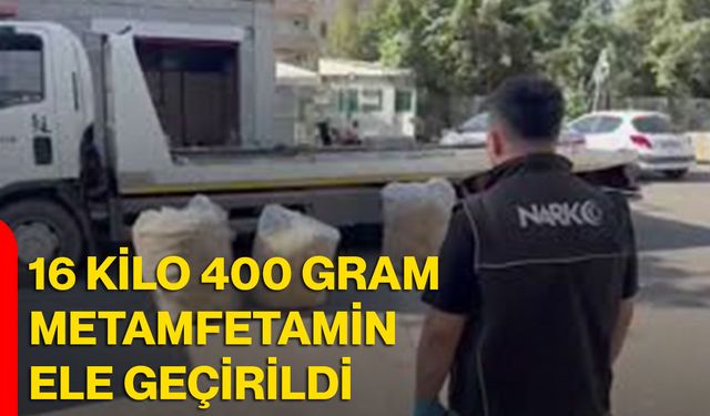 16 Kilo 400 Gram Metamfetamin Ele Geçirildi