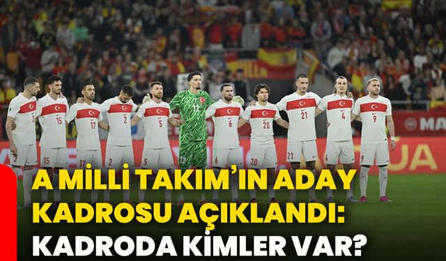 A Milli Takım’ın aday kadrosu açıklandı: Kadroda kimler var?