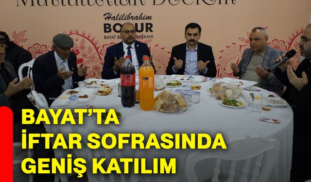 Bayat’ta iftar sofrasında geniş katılım
