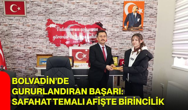 Bolvadin’de Gururlandıran Başarı: Safahat Temalı Afişte Birincilik