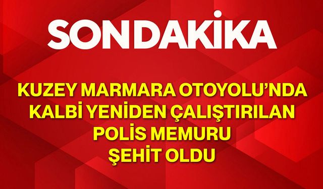 Kuzey Marmara Otoyolu’nda Kalbi Yeniden Çalıştırılan Polis Memuru Şehit Oldu
