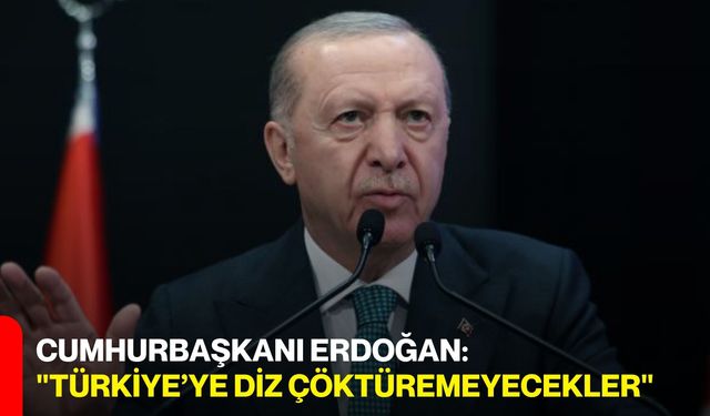 Cumhurbaşkanı Erdoğan: "Türkiye’ye Diz Çöktüremeyecekler"
