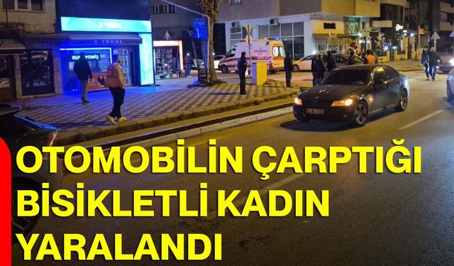 Otomobilin Çarptığı Bisikletli Kadın Yaralandı