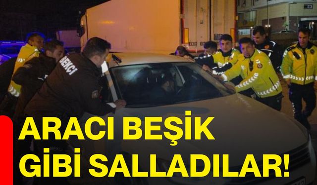 Aracı beşik gibi salladılar!