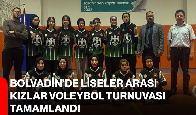 Bolvadin’de liseler arası kızlar voleybol turnuvası tamamlandı