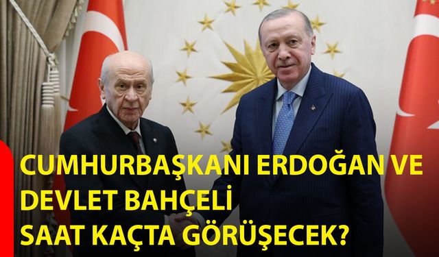 Cumhurbaşkanı Erdoğan Ve Devlet Bahçeli Saat Kaçta Görüşecek?