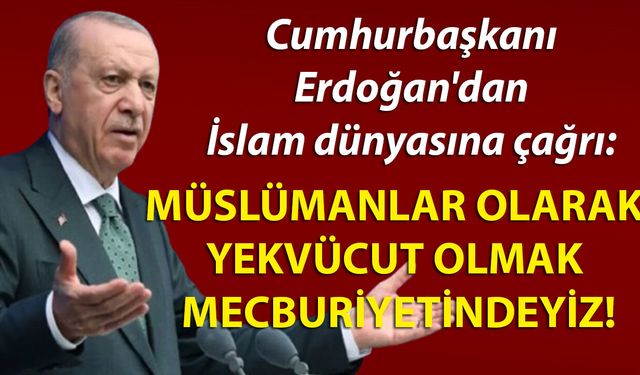 Cumhurbaşkanı Erdoğan'dan İslam Dünyasına Çağrı