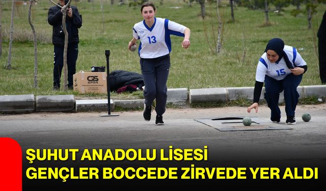 Şuhut Anadolu Lisesi, Gençler Boccede Zirvede Yer Aldı