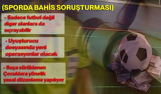 Sporda bahis soruşturması "Sadece futbol değil diğer alanlara da sıçrayabilir"