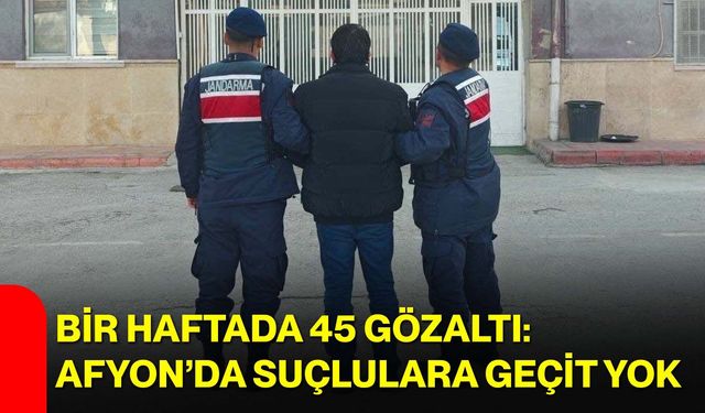 Bir Haftada 45 Gözaltı: Afyon’da Suçlulara Geçit Yok