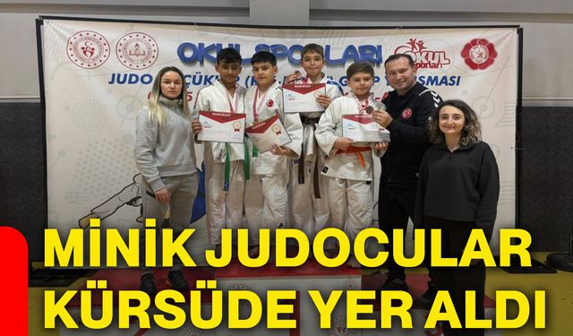 Minik judocular kürsüde yer aldı