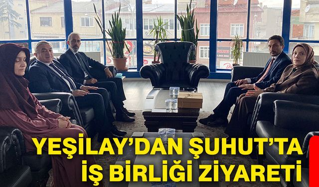 Yeşilay’dan Şuhut’ta iş birliği ziyareti