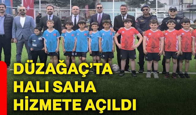 Düzağaç’ta halı saha hizmete açıldı