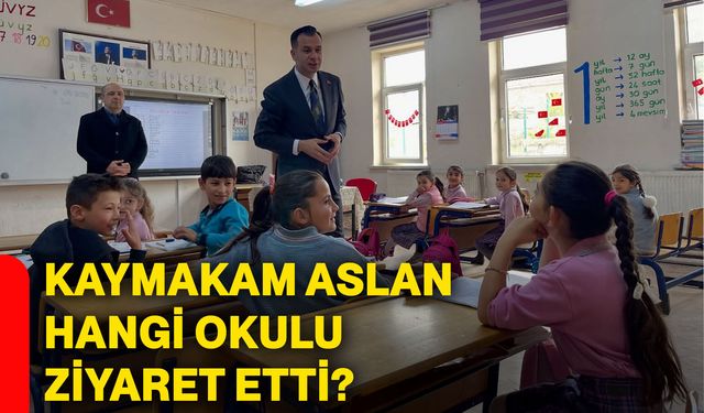 Kaymakam Aslan hangi okulu ziyaret etti?