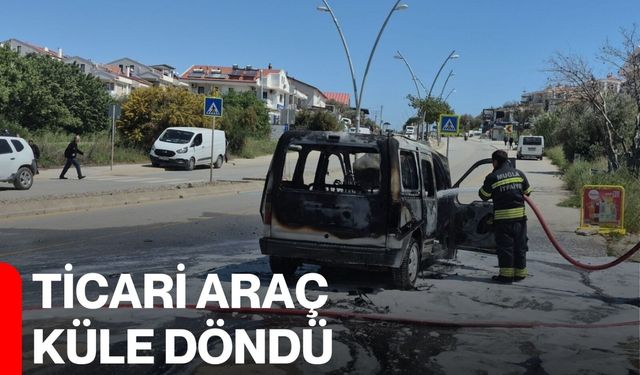 Ticari araç küle döndü!