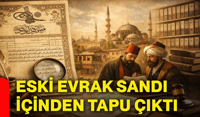Eski evrak sandı, içinden tapu çıktı