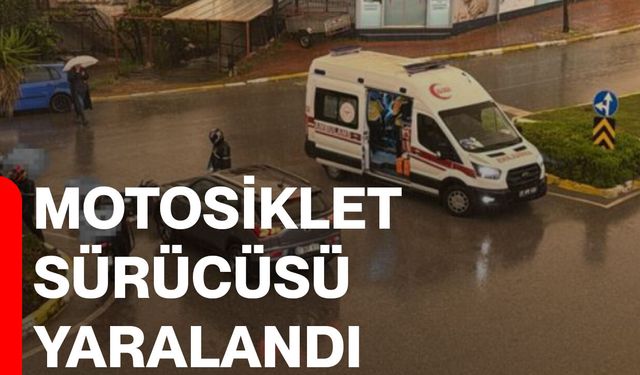 Motosiklet Sürücüsü Yaralandı