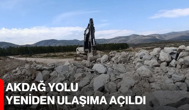 Akdağ Yolu Yeniden Ulaşıma Açıldı