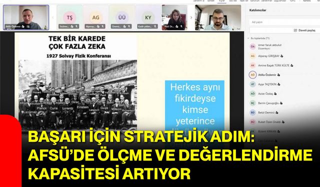 Başarı İçin Stratejik Adım: AFSÜ’de Ölçme ve Değerlendirme Kapasitesi Artıyor