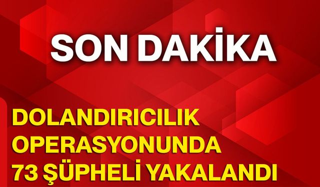 Dolandırıcılık Operasyonunda 73 Şüpheli Yakalandı