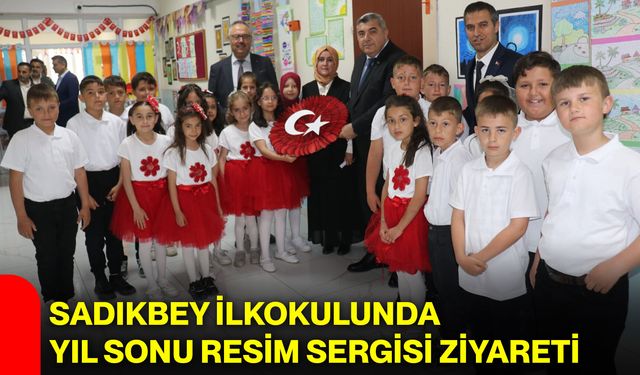 Sadıkbey İlkokulunda yıl sonu resim sergisi ziyareti