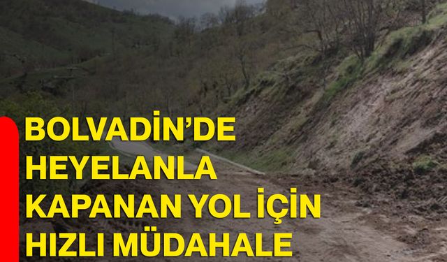 Bolvadin’de heyelanla kapanan yol için hızlı müdahale