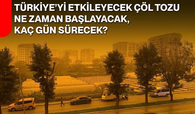 Türkiye’yi Etkileyecek Çöl Tozu Ne Zaman Başlayacak, Kaç Gün Sürecek?