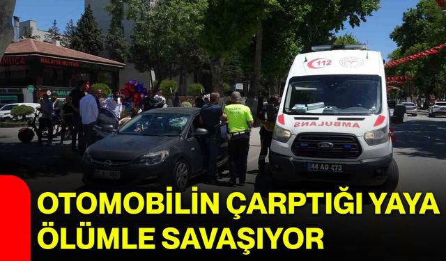 Otomobilin çarptığı yaya ölümle savaşıyor