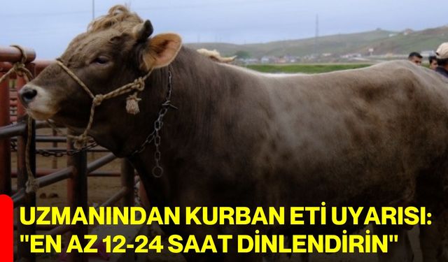 Uzmanından kurban eti uyarısı: "En az 12-24 saat dinlendirin"