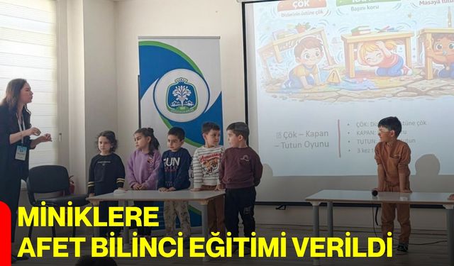 Miniklere Afet Bilinci Eğitimi Verildi