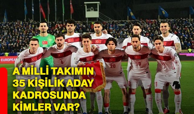 A Milli Takımın 35 kişilik aday kadrosunda kimler var?