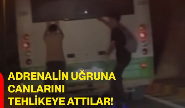 Adrenalin uğruna canlarını tehlikeye attılar!