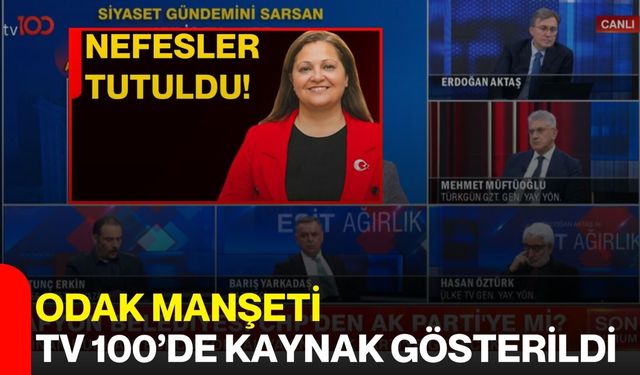 ODAK manşeti TV 100’de kaynak gösterildi