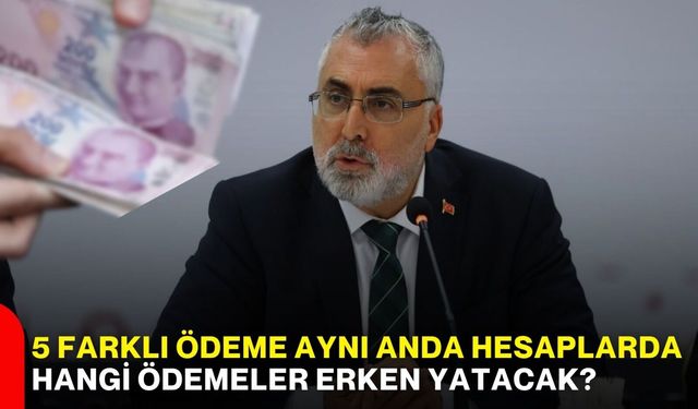 5 farklı ödeme aynı anda hesaplarda: Hangi ödemeler erken yatacak?