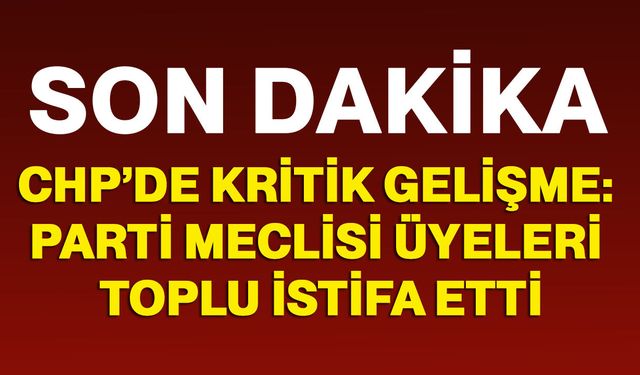 CHP’de kritik gelişme: Parti meclisi üyeleri toplu istifa etti
