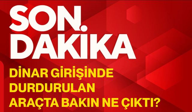 Dinar girişinde durdurulan araçta bakın ne çıktı?