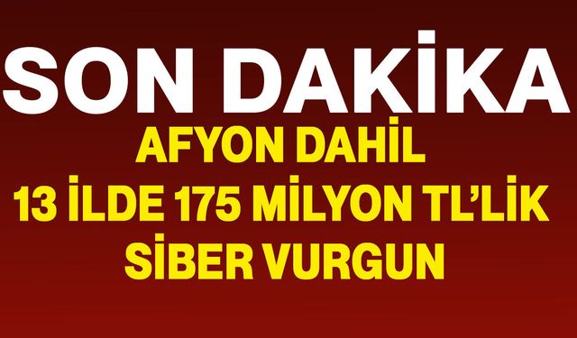 Afyon Dahil 13 İlde 175 Milyon TL’lik Siber Vurgun: 19 Tutuklama