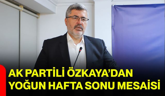AK Partili Özkaya’dan yoğun hafta sonu mesaisi