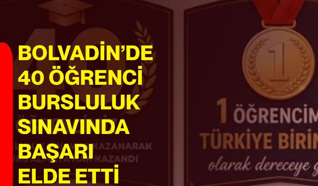 Bolvadin’de 40 öğrenci bursluluk sınavında başarı elde etti