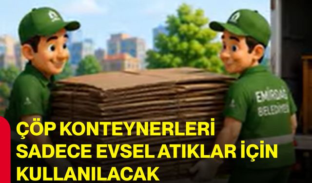 Çöp konteynerleri sadece evsel atıklar için kullanılacak